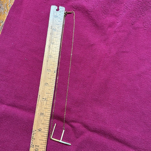 Sideways Initial Necklace - F - Women - Personalized Jewelry - 18 K gold plated - Picture 5 of 5